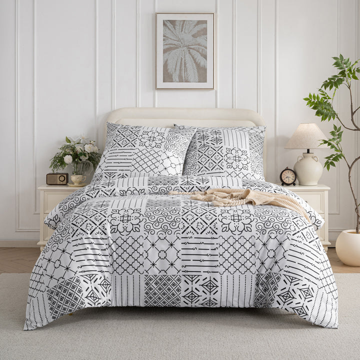 Bettwäsche Set Einfach-Muster mit verdecktem Reisverschluss In Verschiedenen Größen