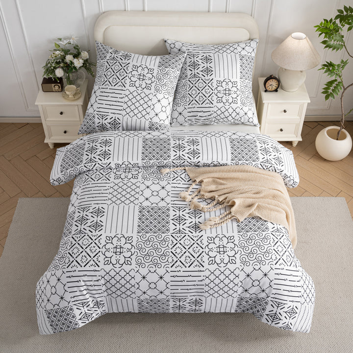 Bettwäsche Set Einfach-Muster mit verdecktem Reisverschluss In Verschiedenen Größen