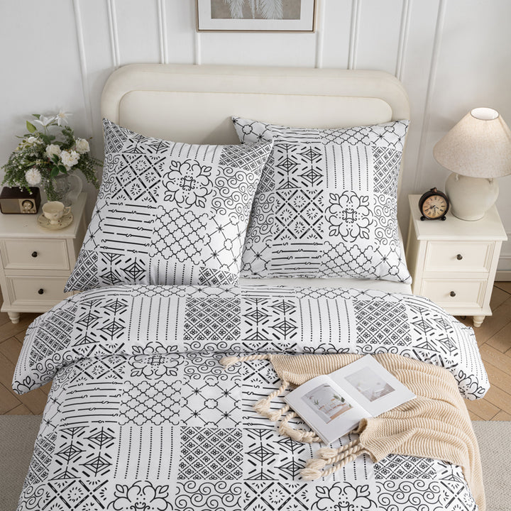 Bettwäsche Set Einfach-Muster mit verdecktem Reisverschluss In Verschiedenen Größen