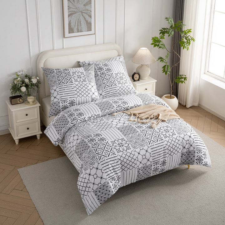 Bettwäsche Set Einfach-Muster mit verdecktem Reisverschluss In Verschiedenen Größen