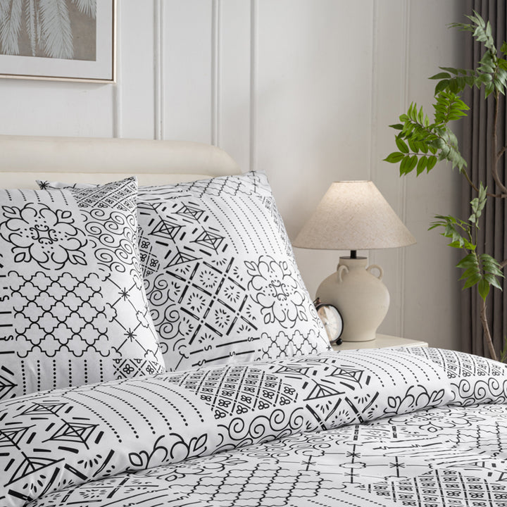 Bettwäsche Set Einfach-Muster mit verdecktem Reisverschluss In Verschiedenen Größen