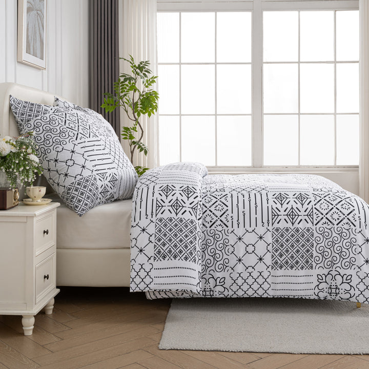 Bettwäsche Set Einfach-Muster mit verdecktem Reisverschluss In Verschiedenen Größen