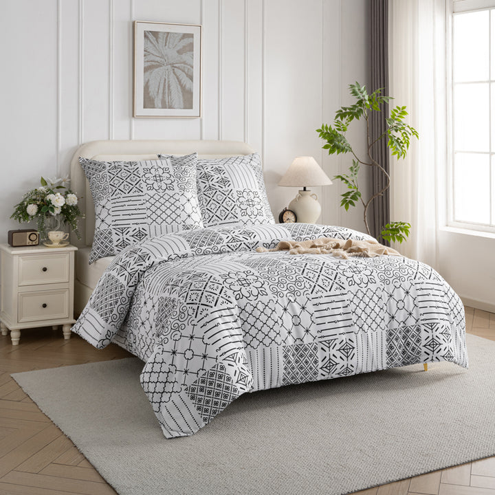 Bettwäsche Set Einfach-Muster mit verdecktem Reisverschluss In Verschiedenen Größen